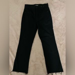 Express Cropped Flare  Black Jeans Size 4